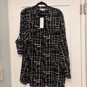 Calvin Klein - Plus Size Shirt - Black & white - Size 3X NEW